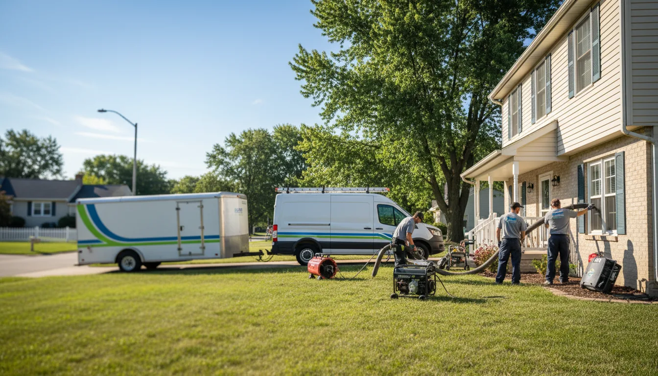Flooded Basement Restoration And Cleanup With Repair in Leslie, MI near me